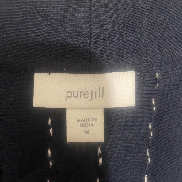 J. Jill Pure Jill open front ikat print quilted cotton jacket - Picture 8 of 8